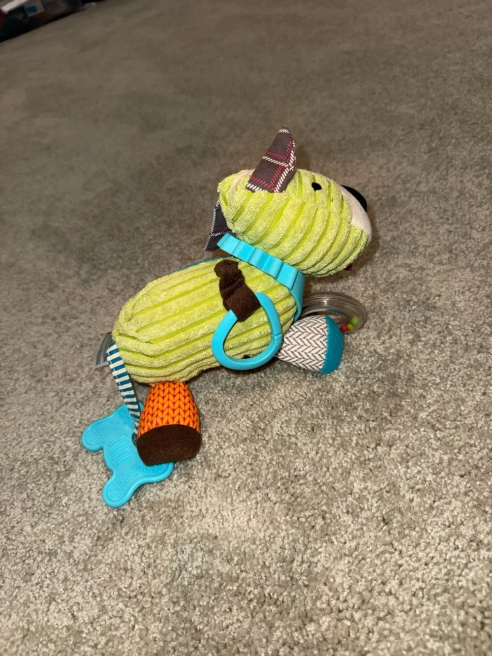 Infantino Colorful Plush Activity Toy Set - Green, Yellow, Blue, Orange, Red - Picture 3 of 5